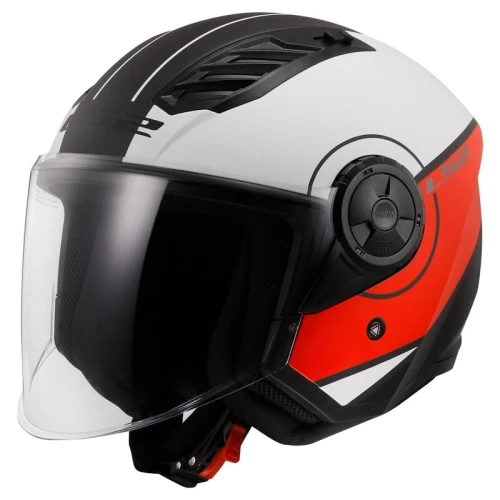 Kask LS2 OF616 AIRFLOW II COVER white-red matt.webp