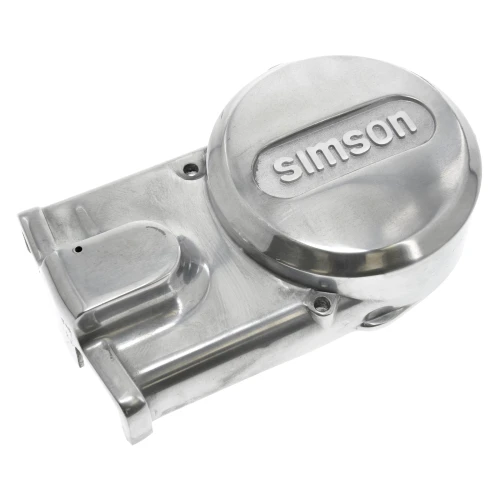 S221950-01 - 10570-A-90-1 - Pokrywa silnika SIMSON S51 S53 S70 S83 SR50 SR80 prawa iskrownika statora MZA ORG aluminiowa polerowana.webp