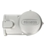 Pokrywa silnika SIMSON S51, SR50 prawa aluminiowa /MZA/ ORG srebrny metalik
