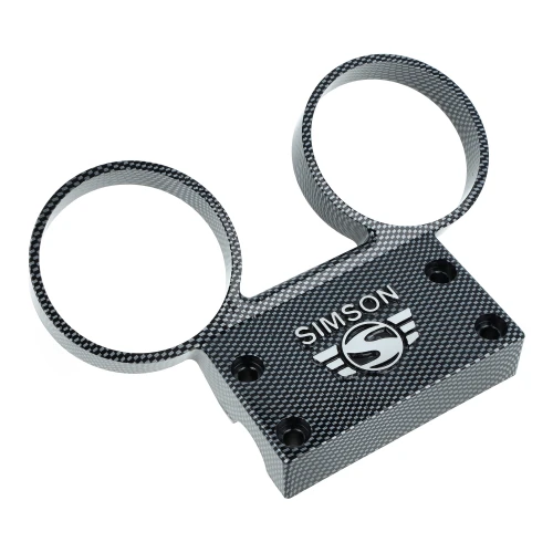 S105860-02 - 10586C - Uchwyt zegarów SIMSON S51 S53 S70 S83 60mm aluminowy carbon MZA.webp