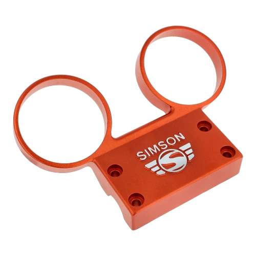 S105860-04 - 10586B - Uchwyt zegarów SIMSON S51 S53 S70 S83 60mm aluminowy pomarańczowy MZA.webp