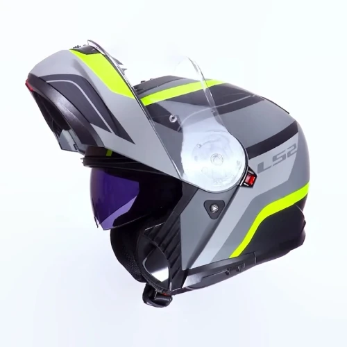 Kask szczękowy LS2 FF908 STROBE II MONZA black matt -  hv hi-vision yellow 1.webp