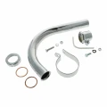 S319360-02 a - 60521 - Kolanko tłumika SIMSON SR1 SR2 SR2E chrom MZA 220 mm do długich tłumików - zestaw z obejmami i nakrętką.webp