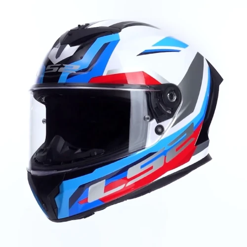 Kask motocyklowy LS2 FF820 RAPID III HYPER white blue red 1.webp