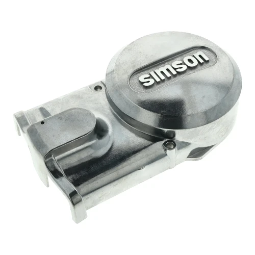 S221950-11 a - 10570-B-90-1 - Pokrywa silnika SIMSON S51, S53, S70, S83, SR50, SR80, KR51 prawa magneta iskrownika MEGU MZA aluminiowa polerowana.webp