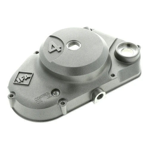 S221901-12 a - 11396-B-12-01 - Pokrywa silnika aluminiowa SIMSON KR51, S51, S53, S70, S83, SR50, SR80 lewa sprzęgła 4 biegowa malowana srebrna MEGU MZA.webp