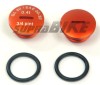 Korek oleju SIMSON kpl. ALU pomarańczowy + oringi /MZA/