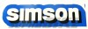 Naklejka SIMSON zbiornika biały-czarny-niebieski
