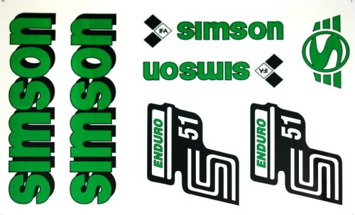 naklejki simson s51 enduro zielone.JPG