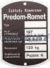 Tabliczka znamionowa ROMET PREDOM 197x r. (wzór org)